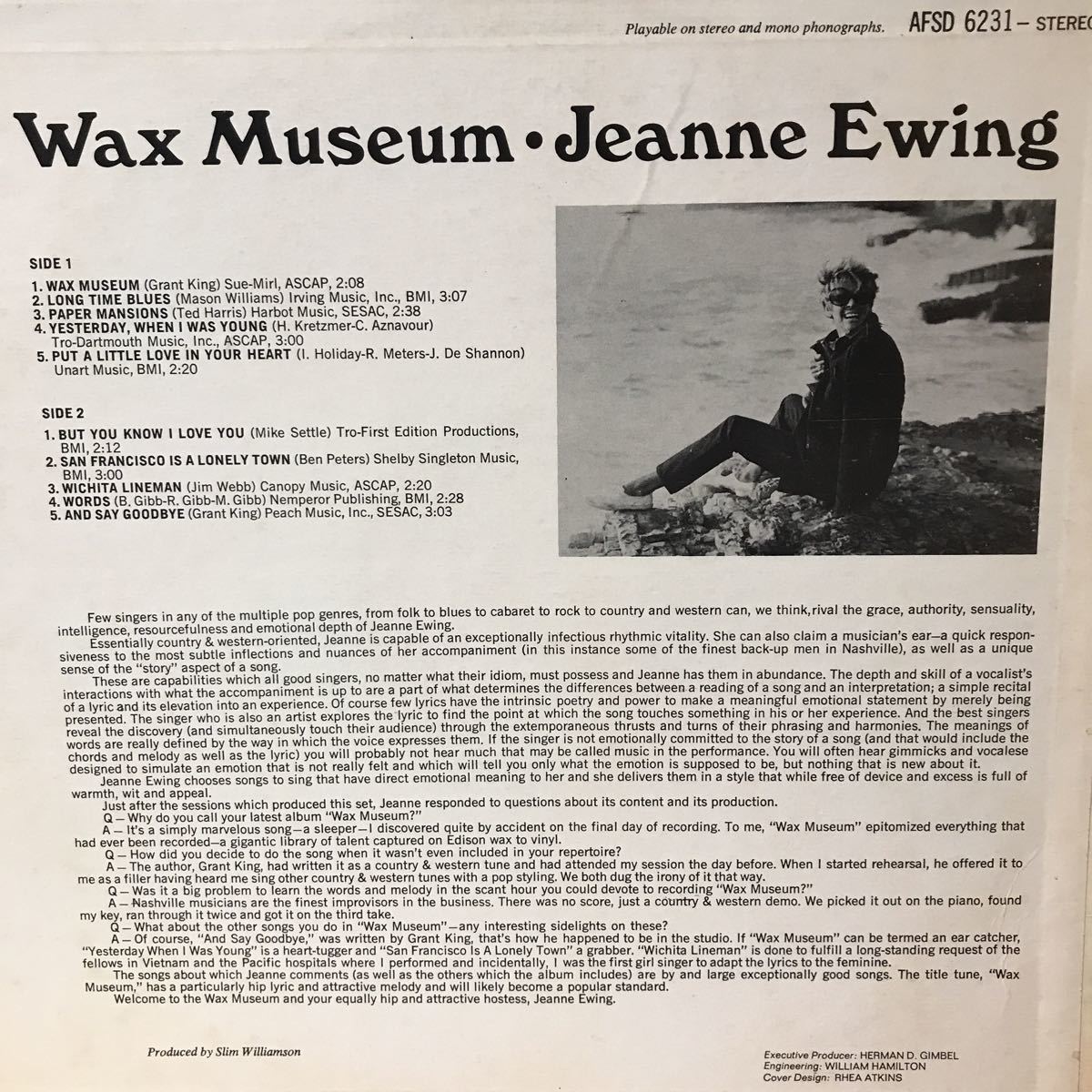 LP. Jeanne Ewing / Wax Museum. US美盤_画像4