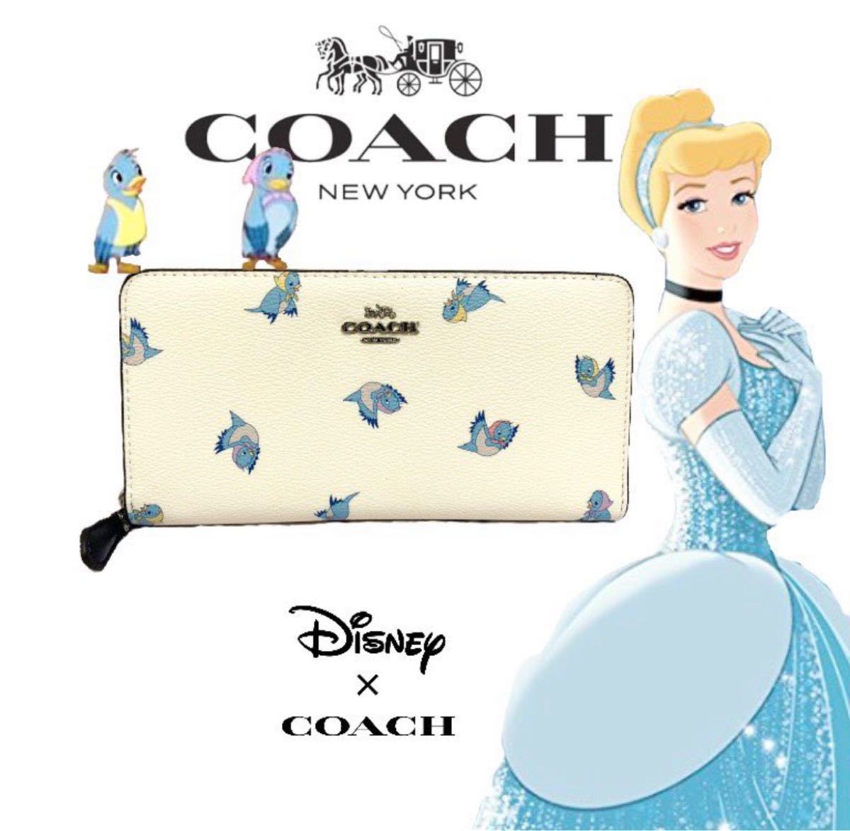 Web限定 新品 正規品 大容量 長財布レディース 長財布 シンデレラ ディズニー コラボ コーチ Coach 長財布 Www Comisariatolosandes Com