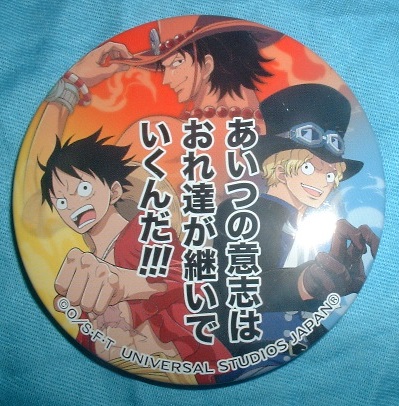  One-piece 2015 USJ ограничение название . жестяная банка значок rufi Ace сабо 3 родственная ( взрослый )