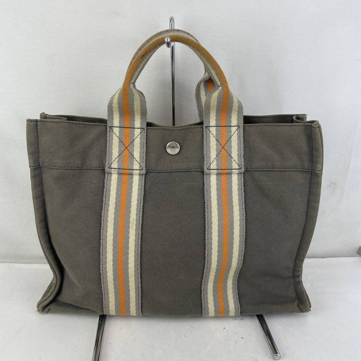 HERMES エルメス キャンバス トートバッグ フールトゥ エルメス
