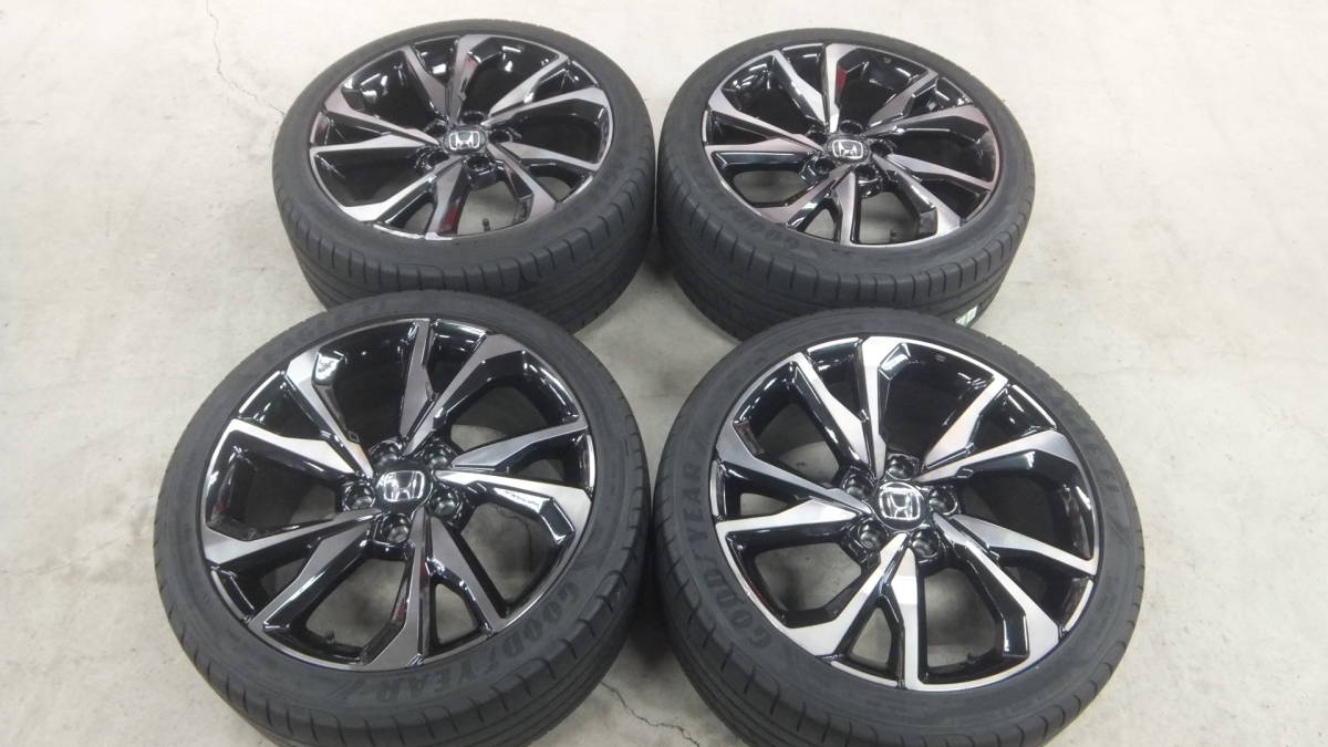 ホンダ シビック ハッチバック 純正 18x8J+50 114.3-5H グッドイヤー イーグル F1 235/40R18 18インチ ホイール・タイヤ 4本セット_画像1