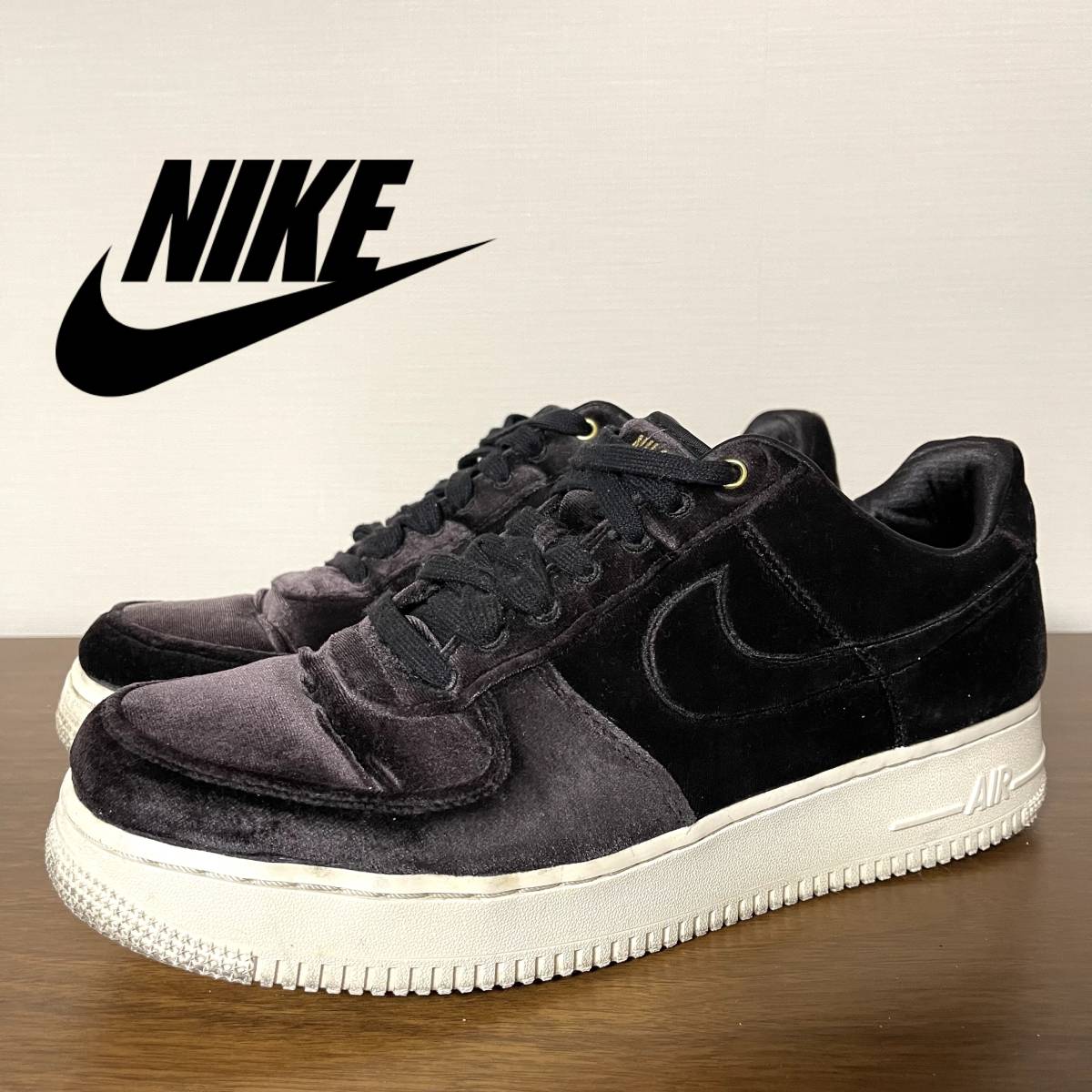 NIKE AIR FORCE 1 LOW PREMIUM 3 ナイキ エアフォースワン ベロア ローカットスニーカー カジュアル ストリート デットストック 28cm_画像1