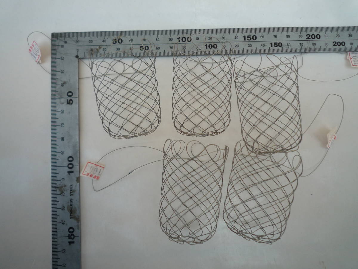 　　N0 .1未使用　ワイヤー絞りかご　5個　_画像2