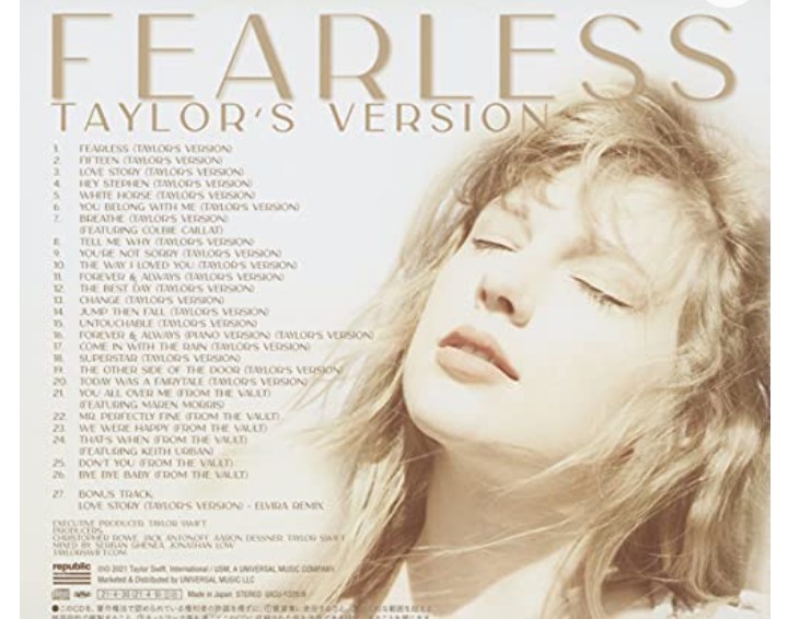 ■テイラー・スウィフト Fearless (Taylor's Version) 2CD新品開封品EU輸入盤