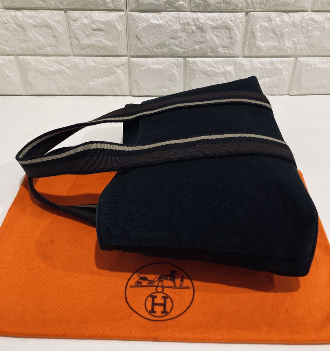 HERMES 超美品 エルメス トロカホリゾンタル PM トート バッグ