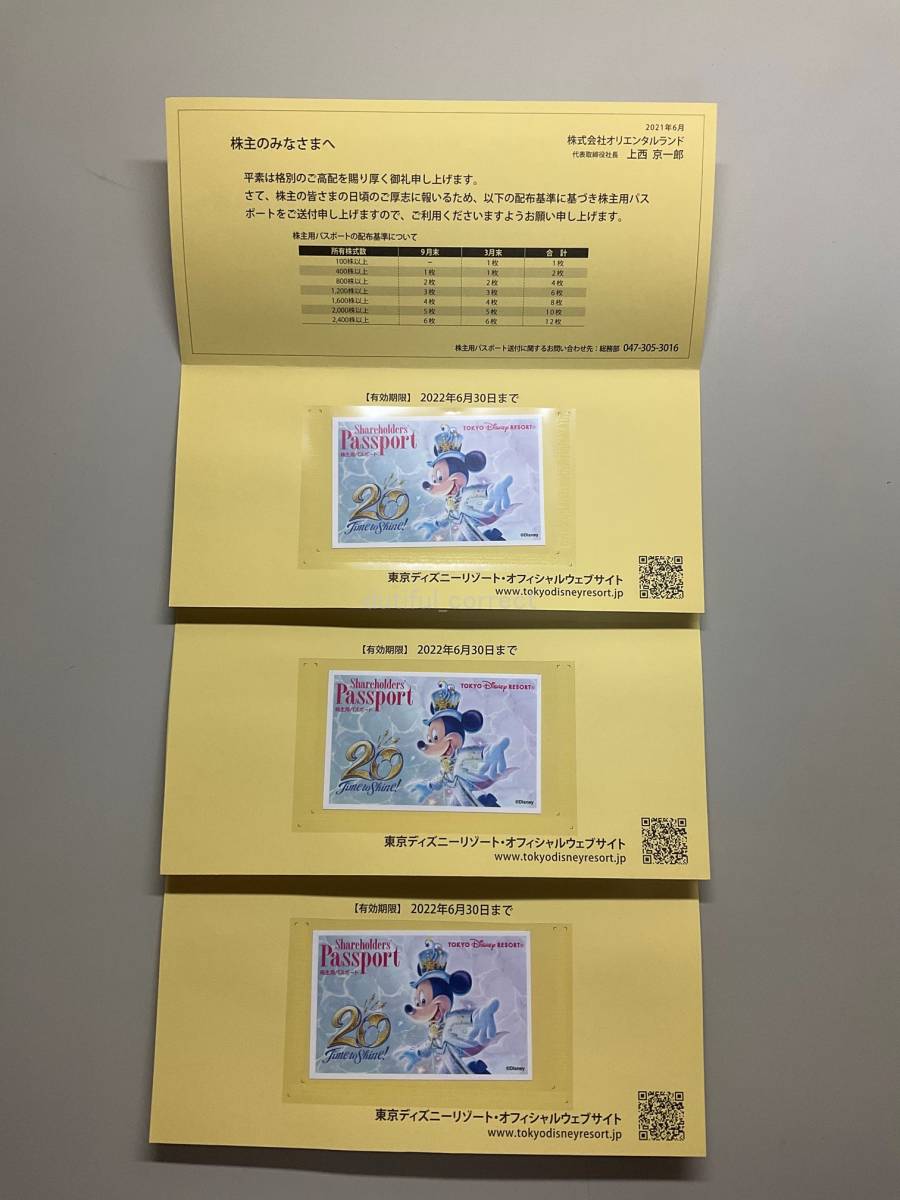 匿名配送無料 東京ディズニーリゾート 株主用パスポート 3枚 22年6月30日ま 株主優待 ディズニーランド シー オリエンタルランド ディズニーリゾート共通券 売買されたオークション情報 Yahooの商品情報をアーカイブ公開 オークファン Aucfan Com