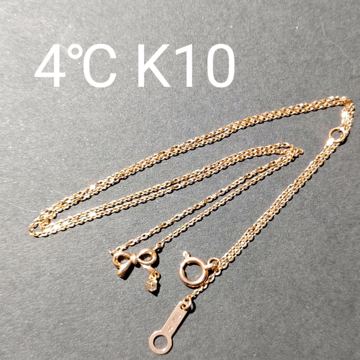 4°C k10 リボン ネックレス ピンクゴールド レディース|Yahoo 4°C k10 リボン ネックレス ピンクゴールド レディース|Yahoo