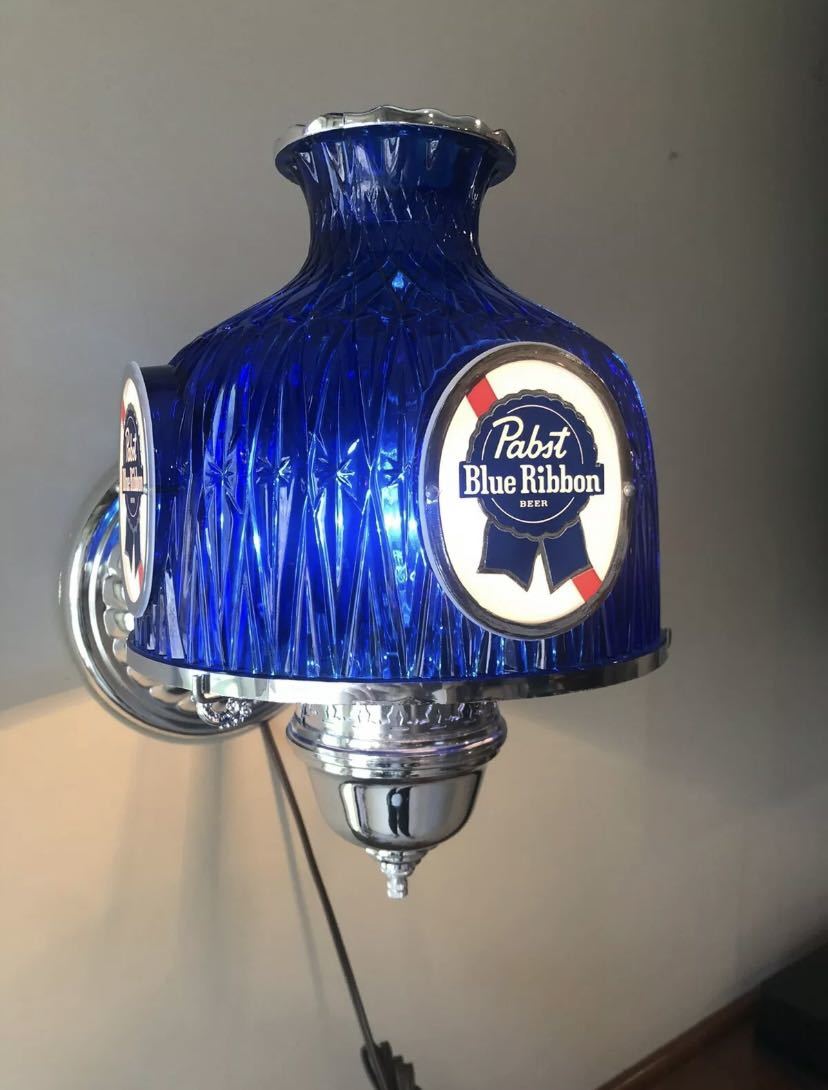 Yahoo!オークション - 希少品！ Pabst Blue Ribbon 壁掛け 照明...