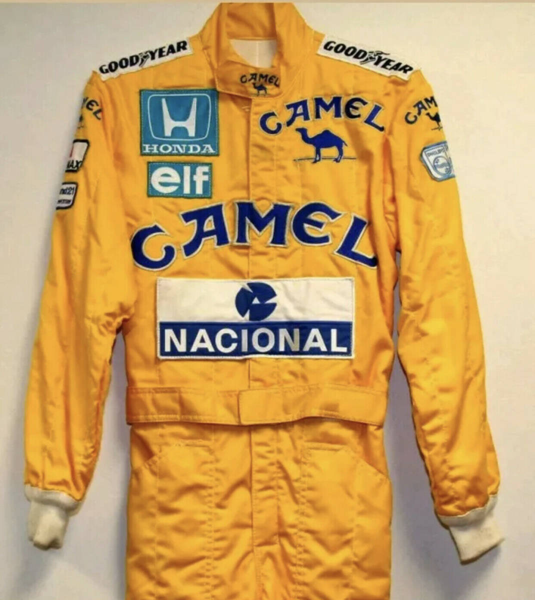 海外　限定品　送料込み アイルトン・セナ　F1　レーシングスーツ　 CAMEL embroidery patches suit　サイズ各種
