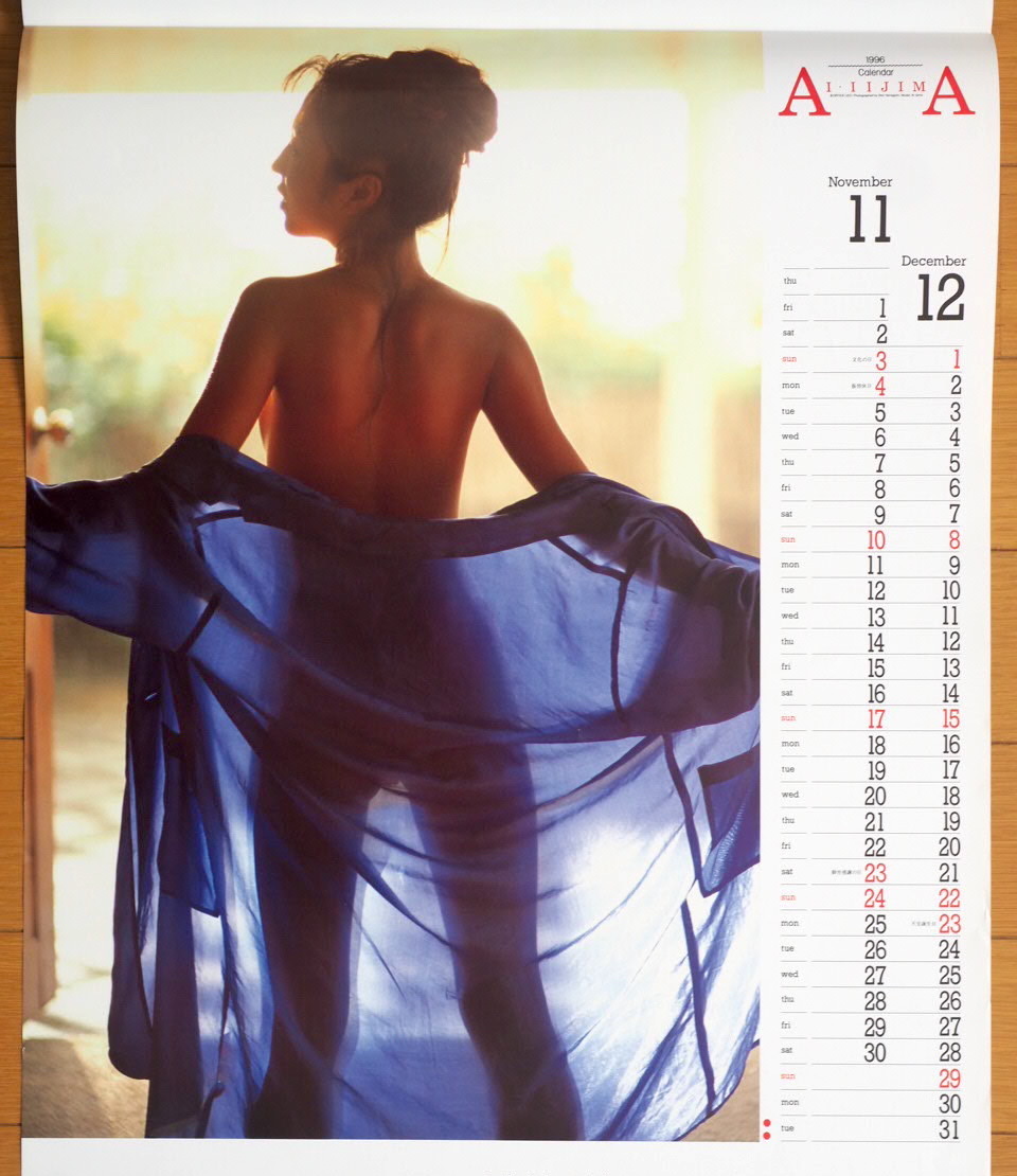 1996 year Iijima Ai calendar unused storage goods 