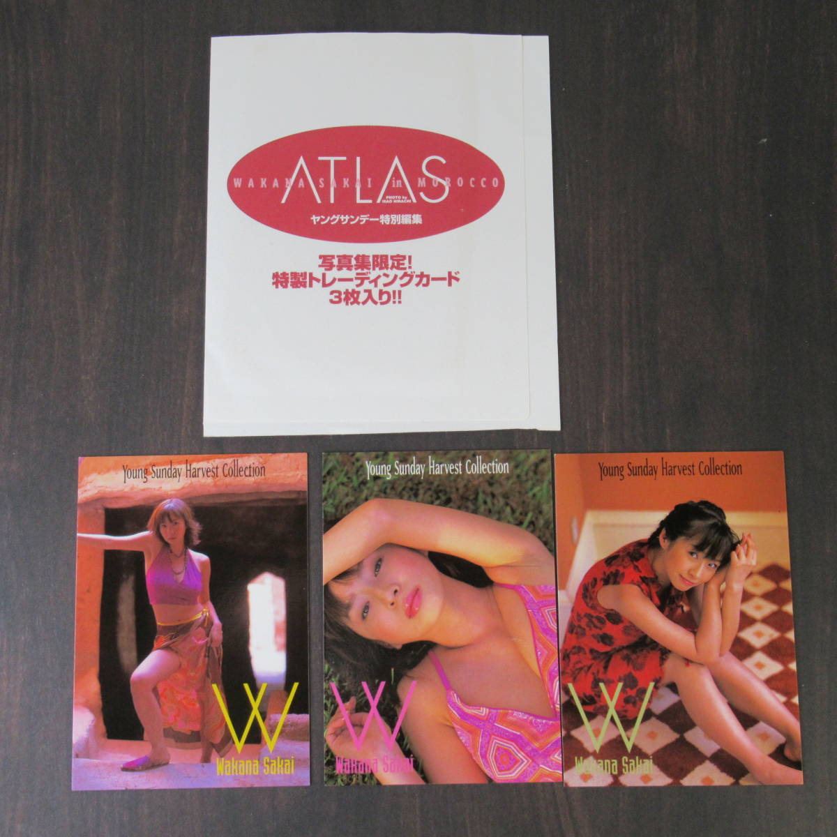 送料無料　★トレーディングカード３枚付き　写真集 ATLAS アトラス 酒井若菜　初版　Y6