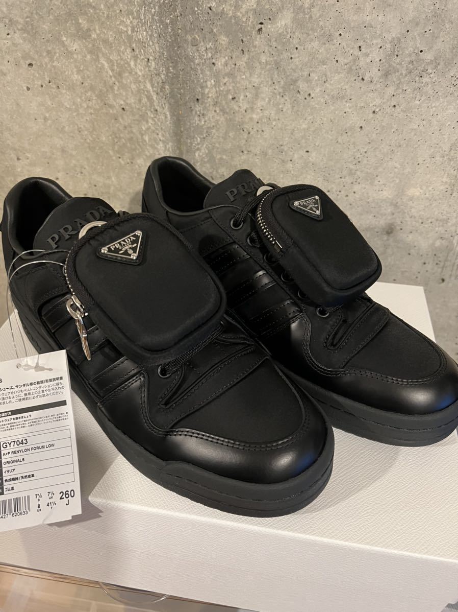 adidas PRADA RENYLON FORUM LOW BLACK 26_画像1