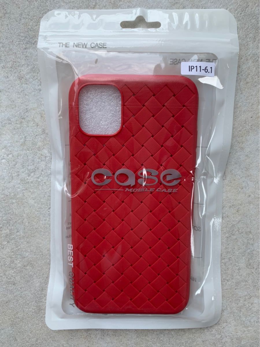 セール　iPhone11 カバー　m ソフトシリコン　6.1インチ　赤　ケース 369