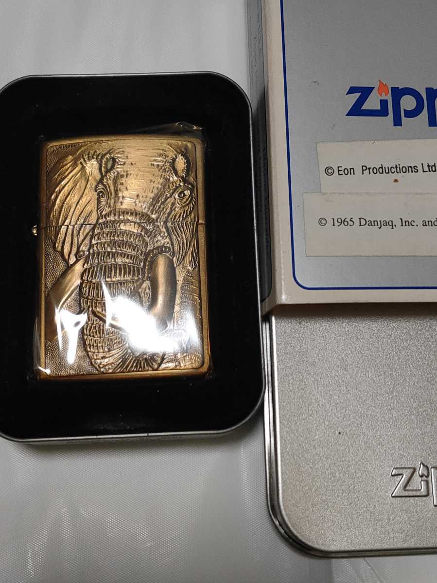 ZIPPO solid brass 象 エレファント メタル 1994年製 デットストック未