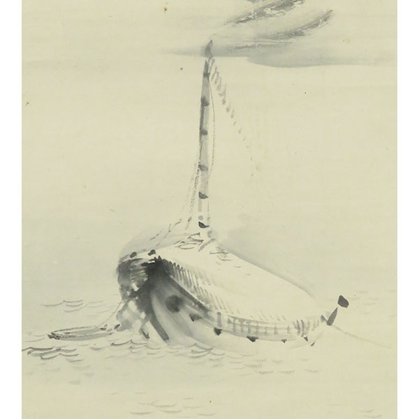 B-1980【真作】田中日華 肉筆紙本 山水図 掛軸/日本画家 京都 B-1980【真作】田中日華 肉筆紙本 山水図 掛軸/日本画家 京都