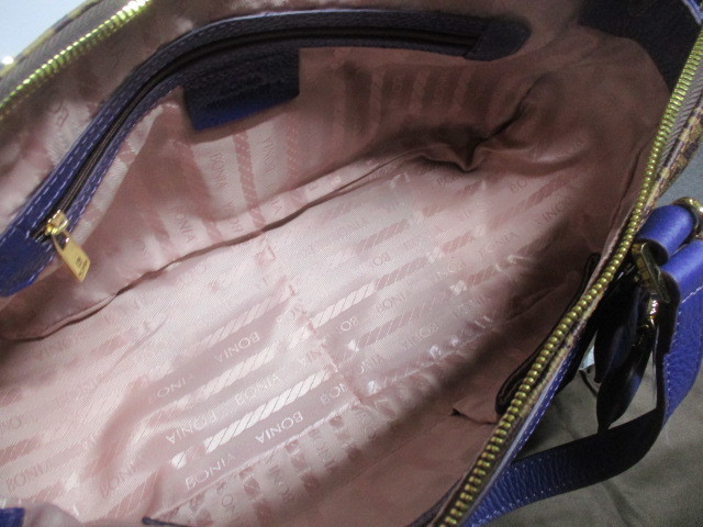 N854/新品 bonia ボニア 牛革 レディースバッグ 鞄 かばん レザーバッグ ボストンハンドバッグ 定価49500円_画像6