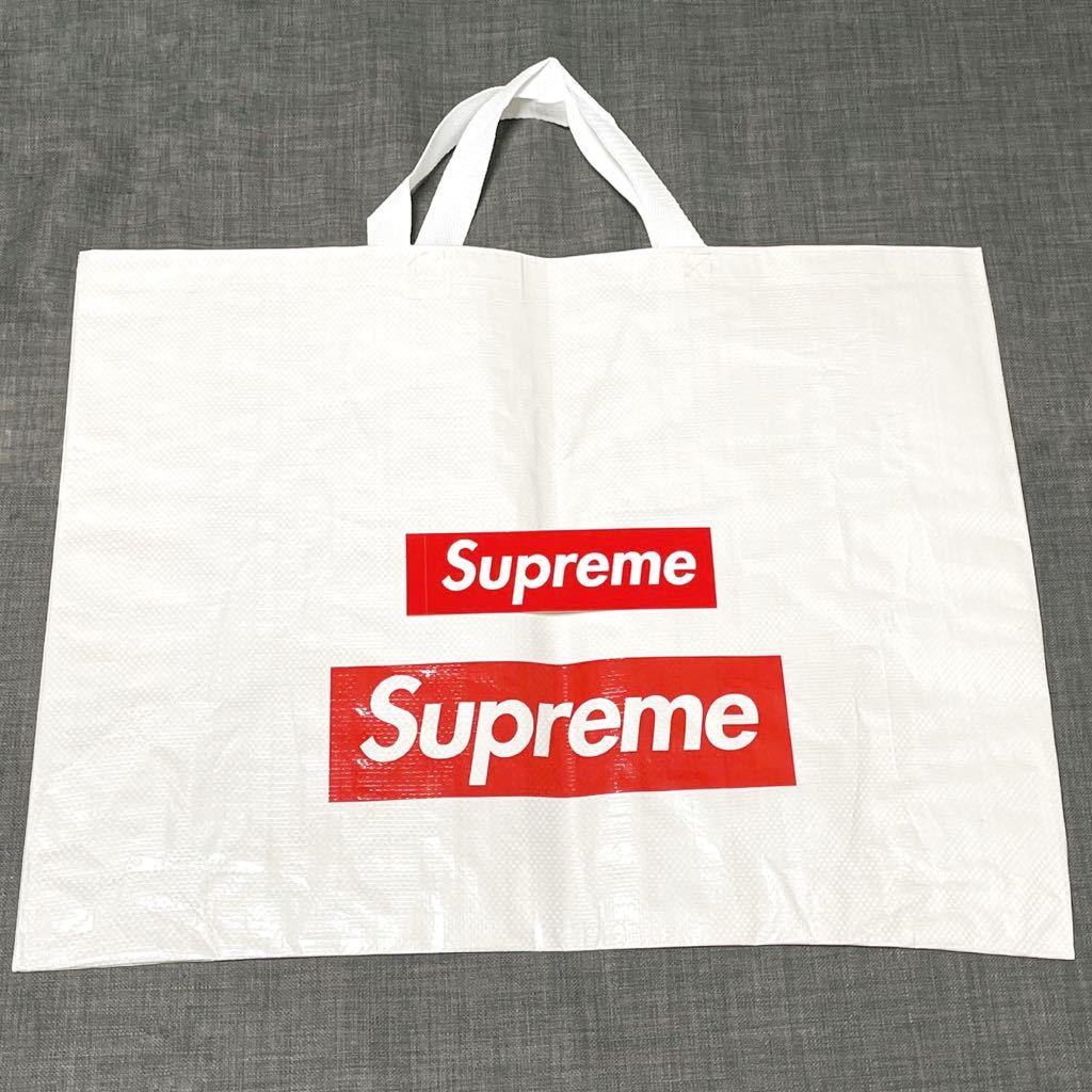 送料無料 大 Supreme bag 21fw シュプリーム ショッパー ショップ袋 トートバッグ エコバッグ 店舗限定 box logo ボックスロゴ ステッカー_画像1