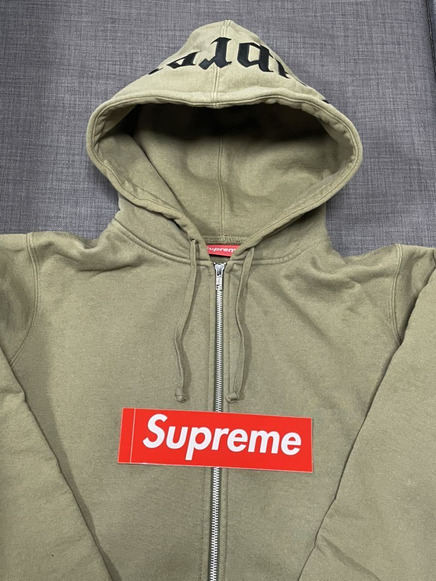 送料無料 M Supreme Old English Hood Logo Zip Up Sweat 送料無料 M Supreme Old English Hood Logo Zip Up Sweat