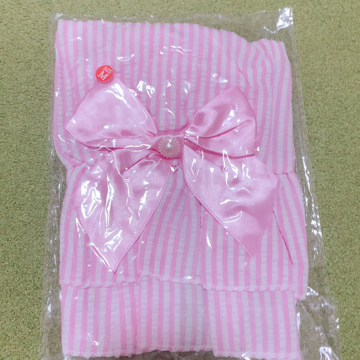 春夏服　犬服　貓服　小型犬　ペット服　リボン　フリル　ワンピース　可愛(ài)い　Mサイズ　ピンク