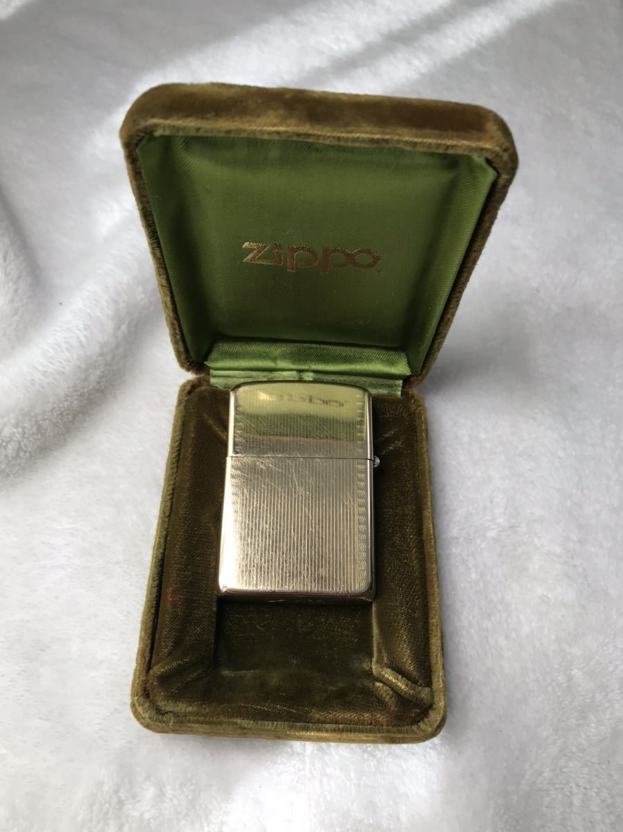 ZIPPO ジッポ オイルライター 金張り箱つき 10K 年代物 超希少品