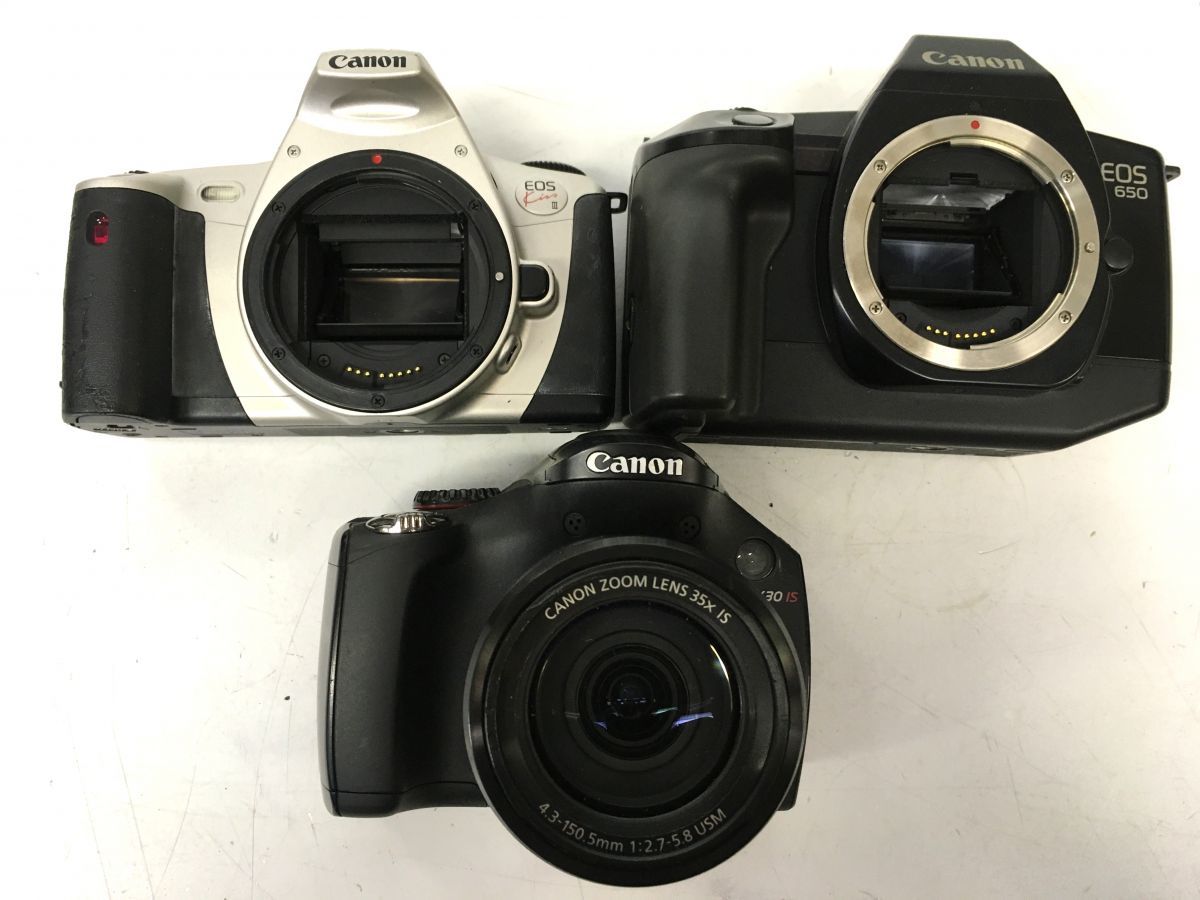 T244-00000■ Canon AF MT 一眼カメラ 10点セット AE-1 EOSKissⅢ G-Ⅲ FT EOS650 A-1 SX30IS など ⑯_画像8