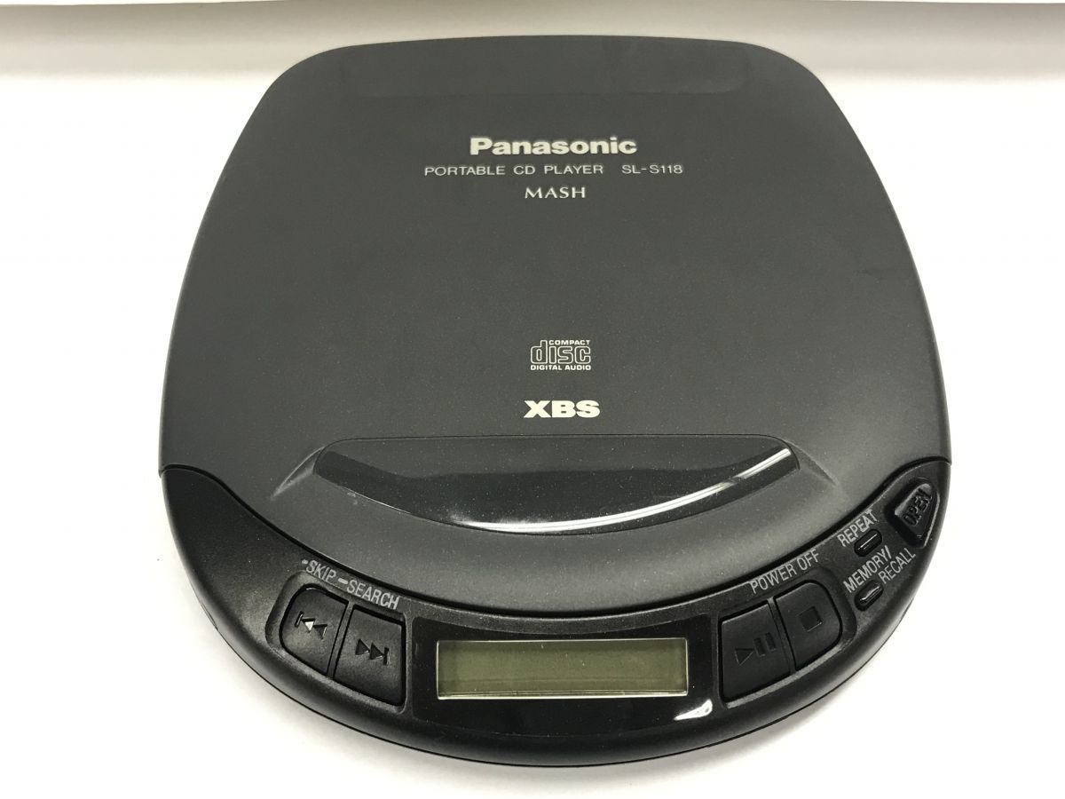 V450-I25-3530 ◎ Panasonic パナソニック SL-S118 ポータブルCDプレーヤー 通電確認済み ③_画像1