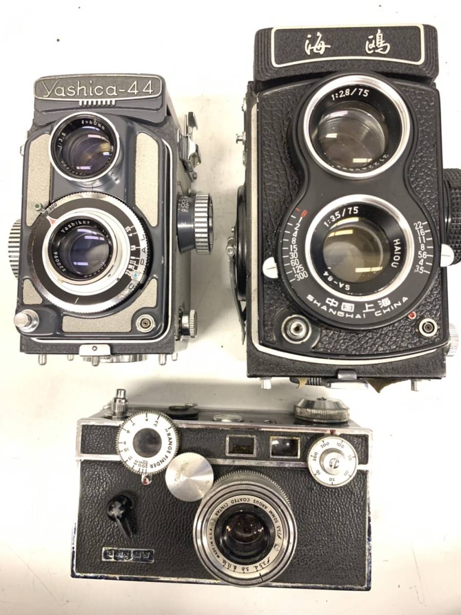 T929-00000■ 二眼カメラ アンティークカメラ 10点セット Sweagull 海鴎 YASHICA 44 elegaflex PearlRiver RICOHFLEX etc ④_画像2