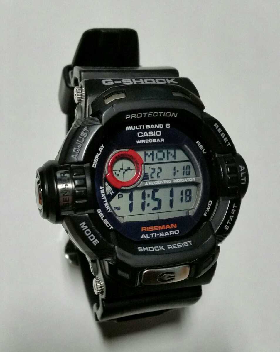 即決!絶版レア☆G-SHOCK【RISEMAN】GW-9200J-1JF☆国内モデル 3145☆二次電池交換済☆_※テカり,ムラは撮影時の反射です。