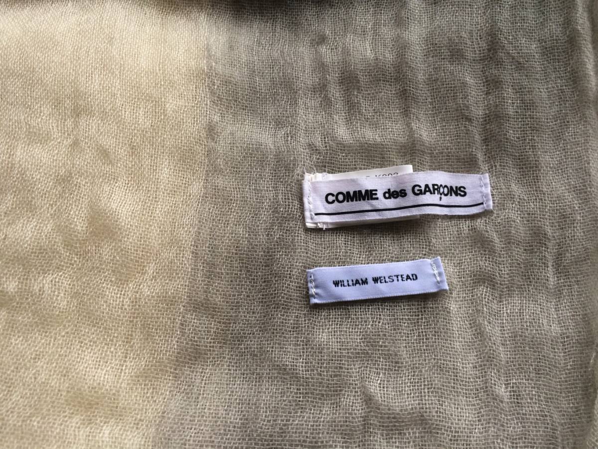 美品 Comme des Garcons × William Welstead CASHMERE GAUZE STOLE made in Nepal カシミヤ ストール DOVER STREET MARKET GINZA