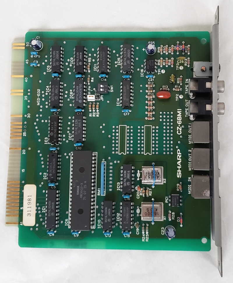 X68000専用 CZ-6BM1 SHARP純正 MIDIインターフェースボード 動作確認