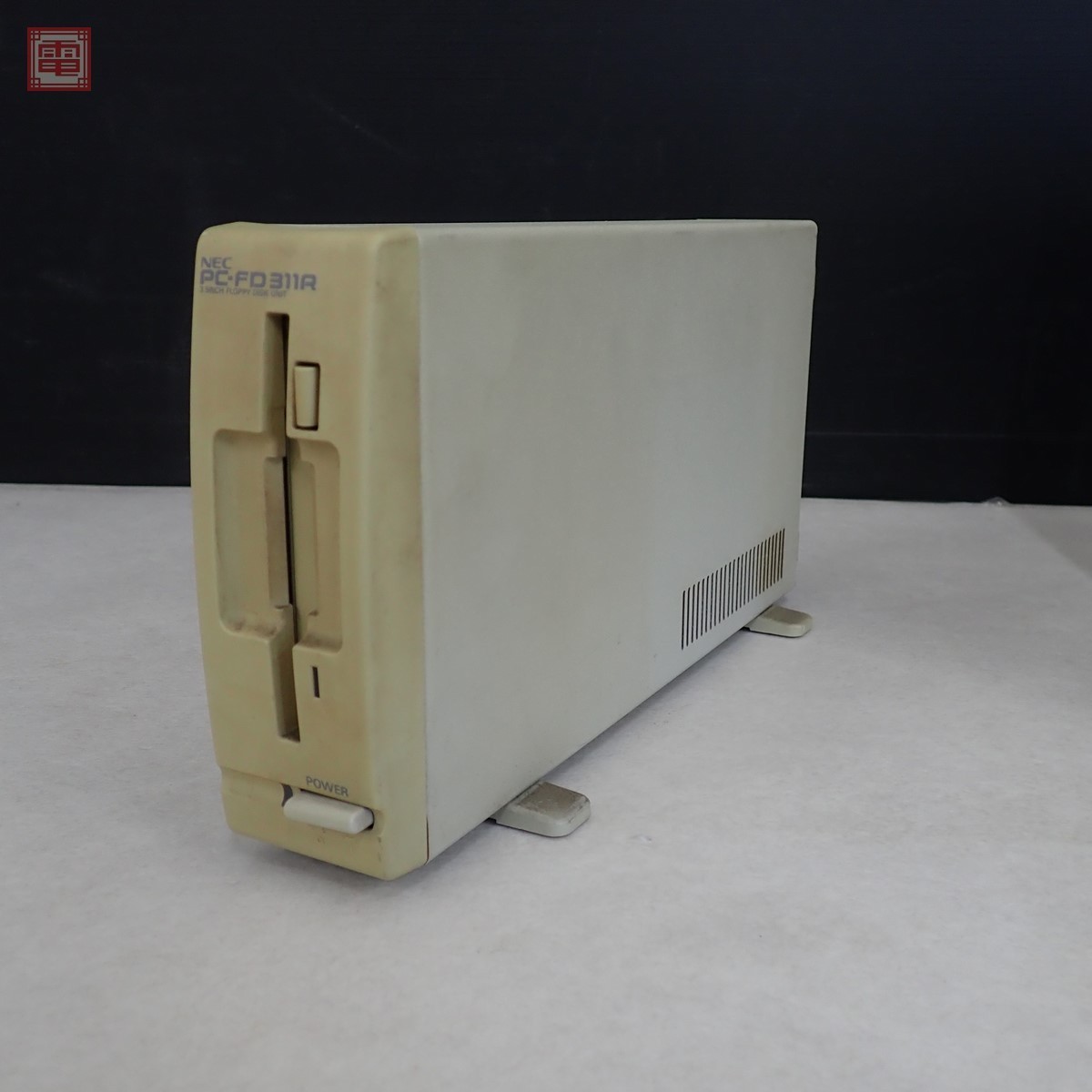 NEC 外付けFDD PC-FD311R 3.5インチ フロッピーディスクドライブユニット 日本電気 通電のみ確認【20_画像3