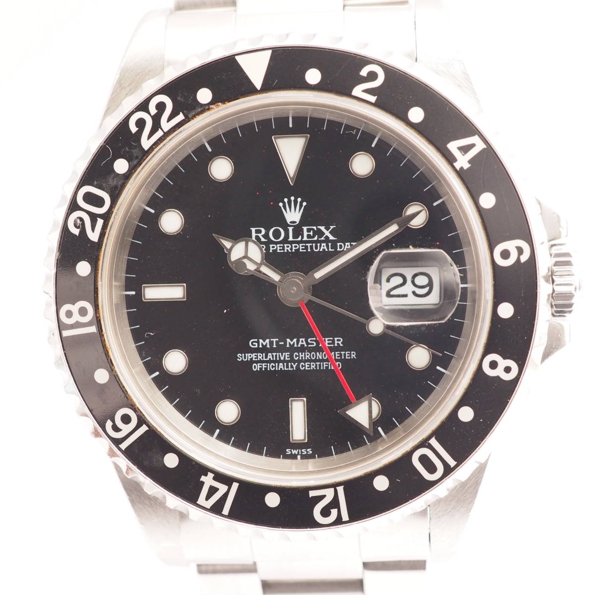 【希少品】ロレックス GMTマスター デイト Ref,16700 ROLEX OYSTER MASTER Cal,3175 A番台 メンズ 男性 腕時計[A268537]_画像1