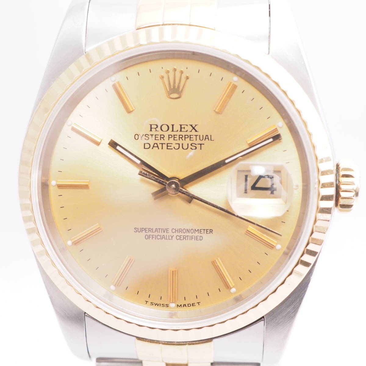 ロレックス オイスターパーペチュアル デイトジャストコンビ Ref,16233 ROLEX OYSTER DATEJUST Cal,3135 R番台 自動巻 男性腕時計[R995752]_画像1