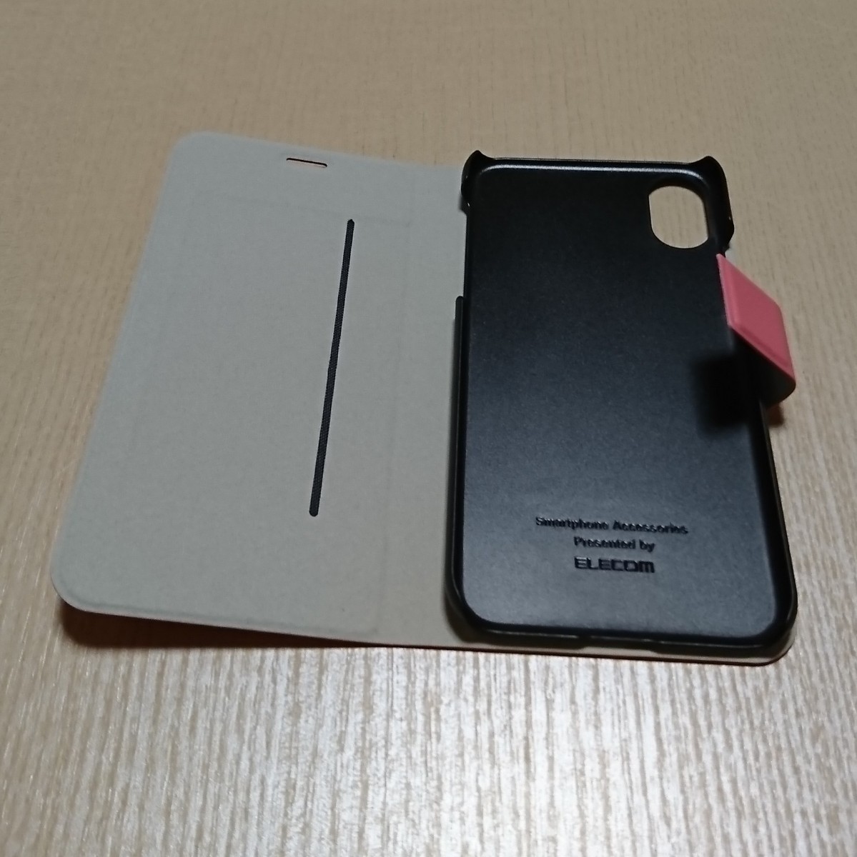 《iPhoneX/XS》ソフトレザー Ultra Slim 手帳型ケース ピンク