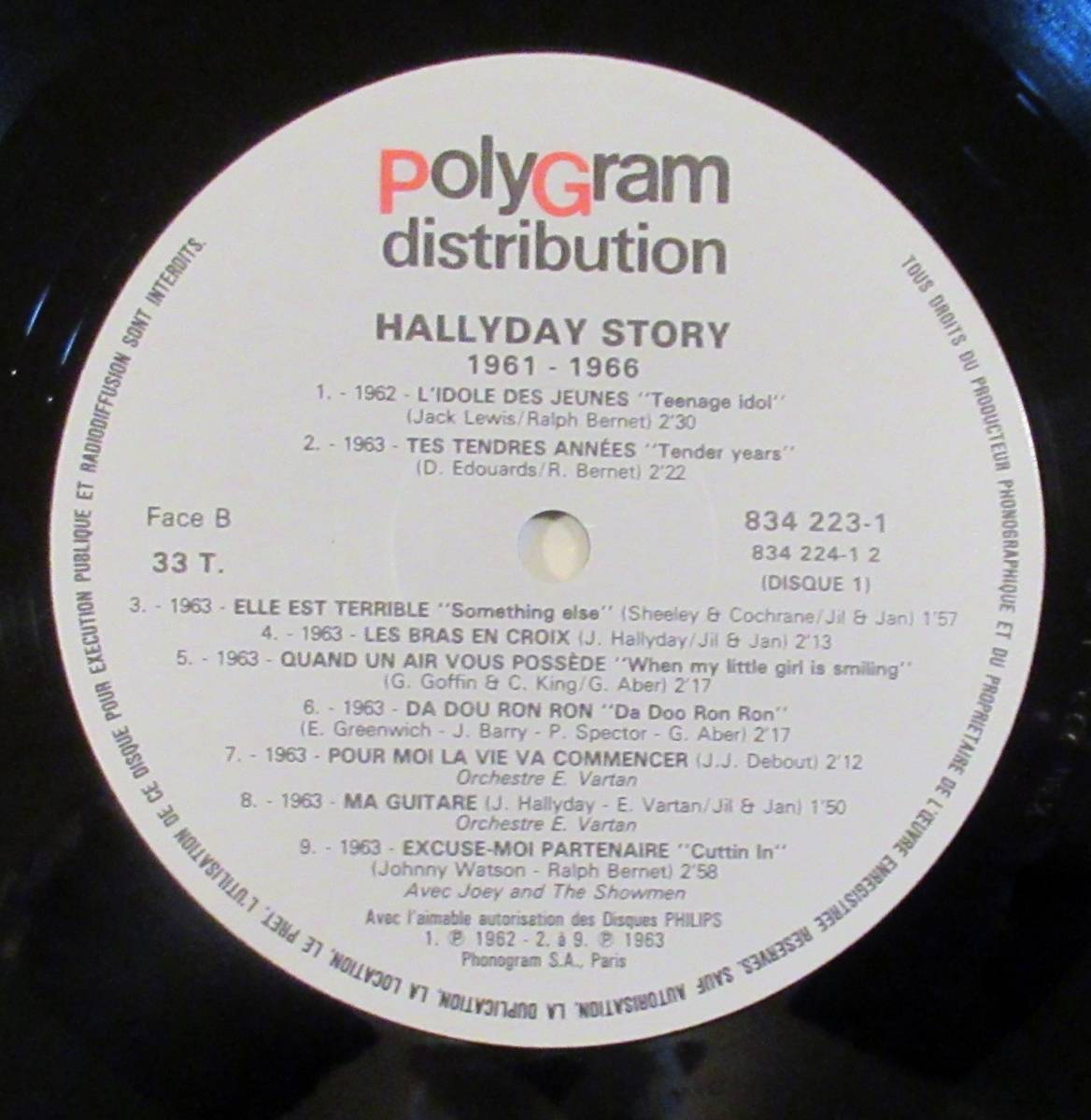 レコード〈LP〉ジョニー・アリディ（JOHNNY HALLYDAY）STORY 1961-1966 (834-223-1）2枚組の画像8