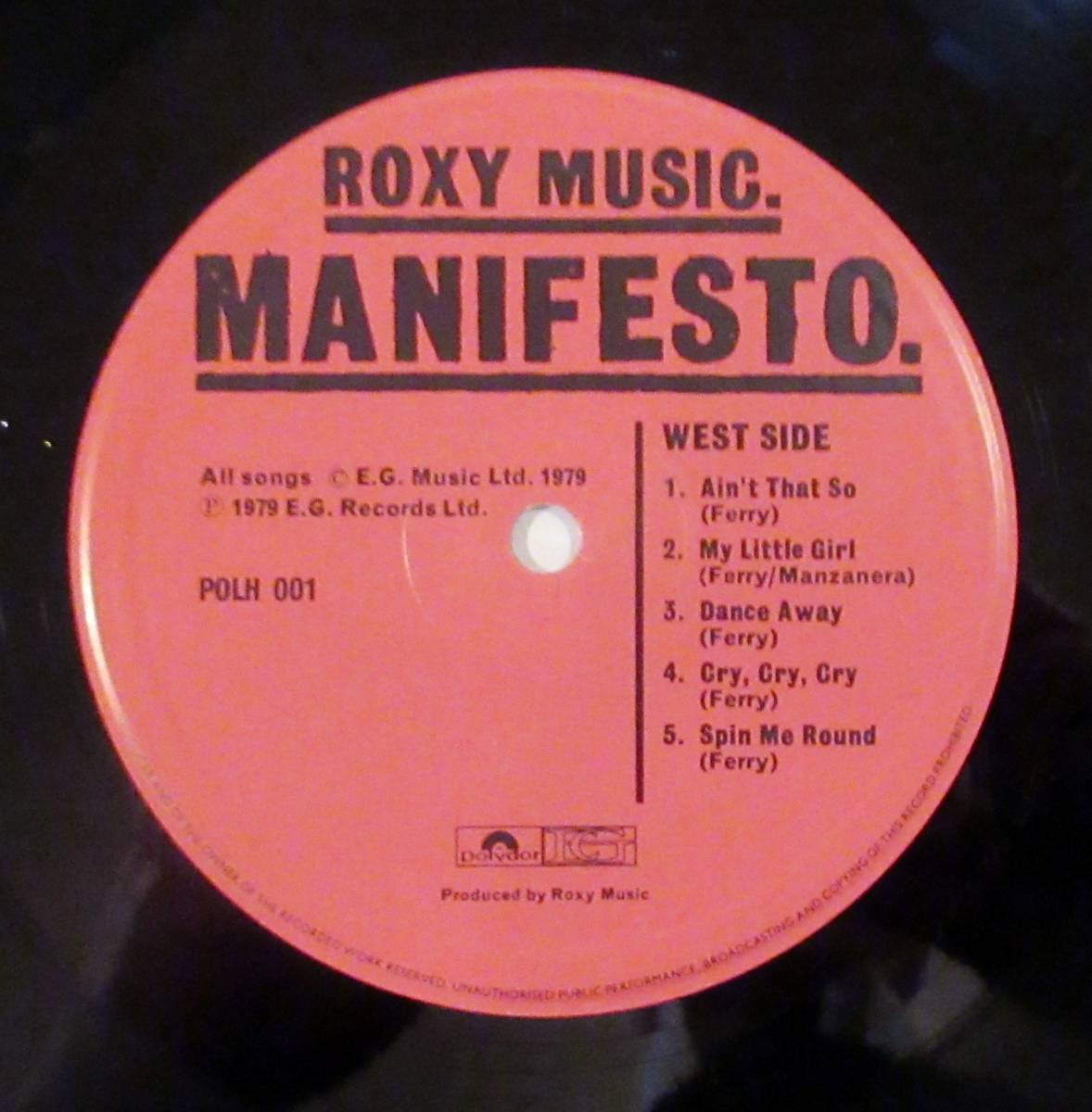 レコード〈LP〉ロキシー・ミュージック（ROXY MUSIC）MSANIFESTO (POLH 001）の画像4