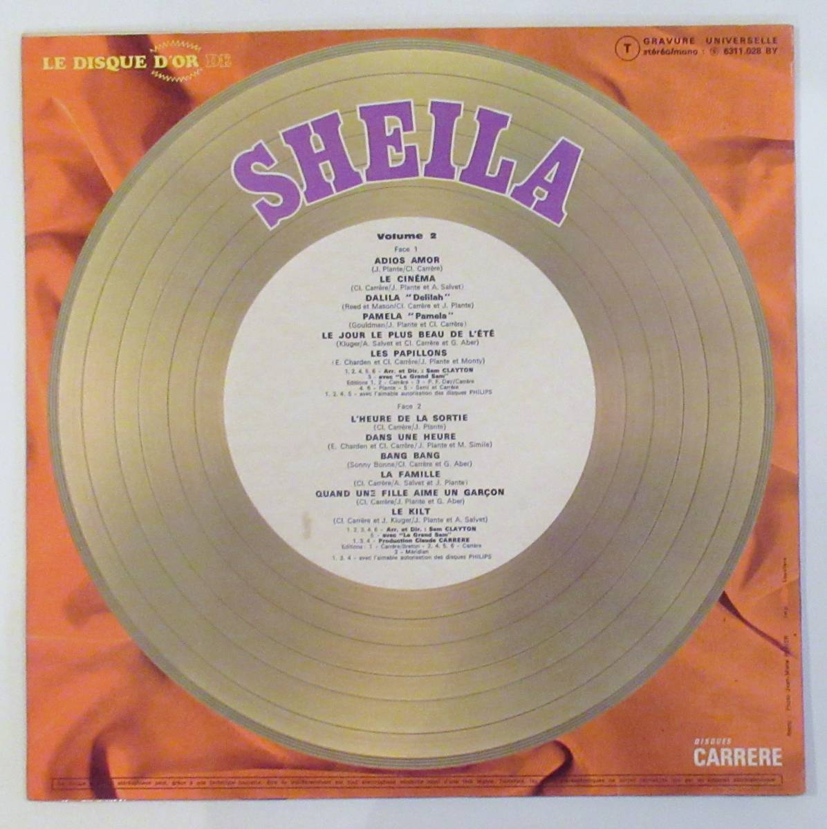 レコード〈LP〉シーラ・チャンドラ (SHEILA CHANDRA) LE DISQUE D'OR DE SHEILA_画像2