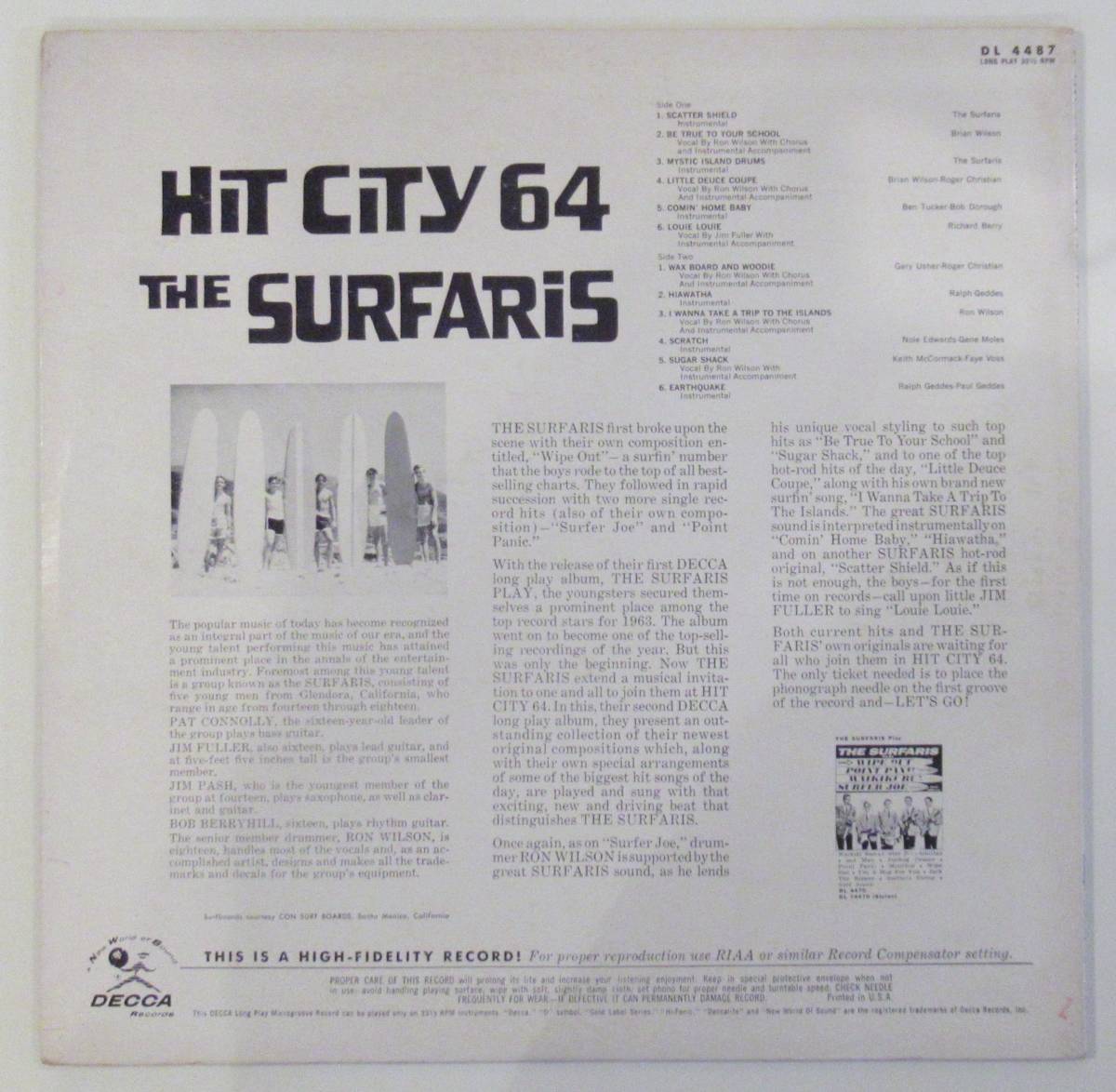  запись (LP) The * Safari -z(THE SURFARIS)HIT CITY