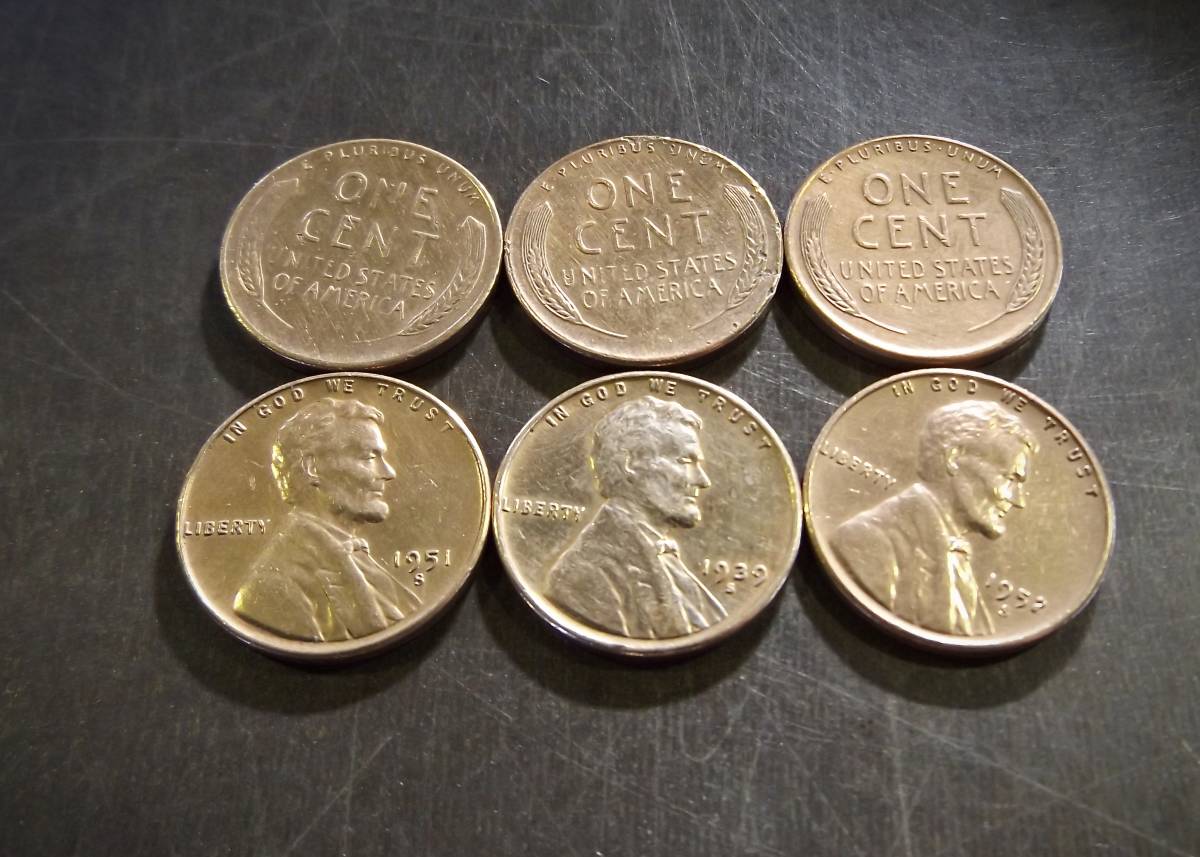 小麦1セントコイン 1930年 1959年6枚セット S刻印 13217 リンカーン 貨幣 硬貨 ペニー 北アメリカ古銭  USA(北アメリカ)｜売買されたオークション情報、yahooの商品情報をアーカイブ公開 - オークファン（aucfan.com）