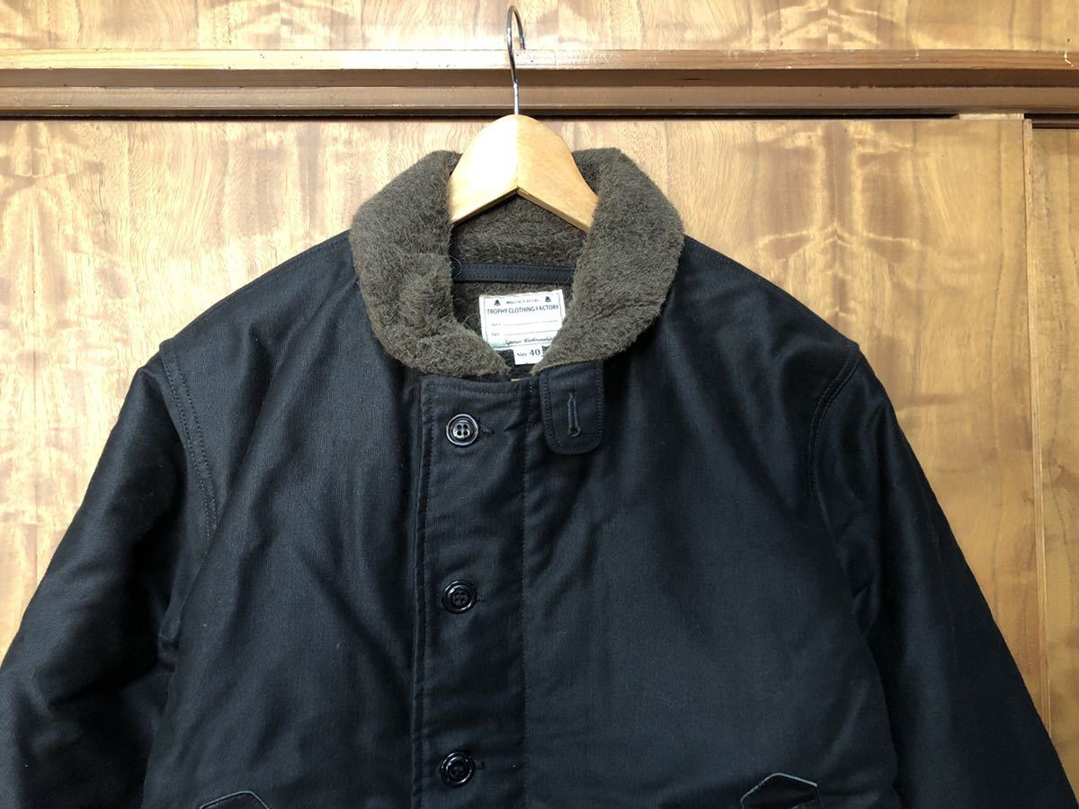 TROPHYCLOTHING トロフィークロージング 黒N-1 デッキジャケット