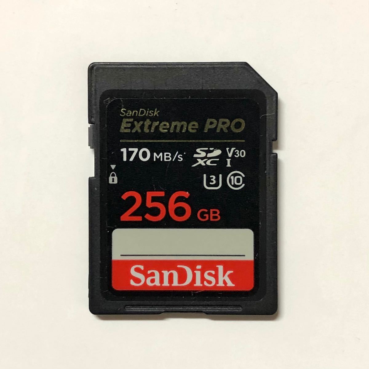 ☆ 256GB SanDisk SDXCカード 170MB/s UHS-1 V30 ☆中古☆  サンディスク SDカード ☆