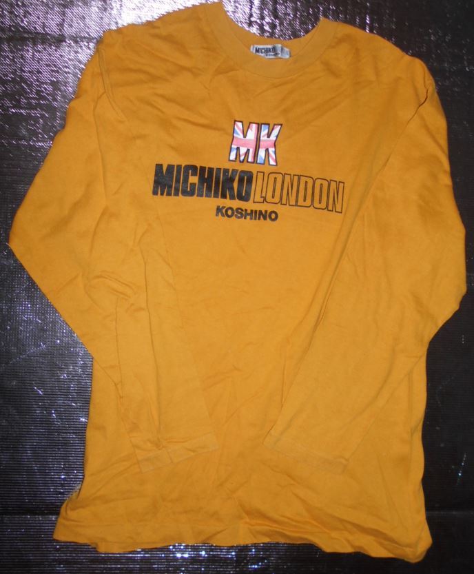 長袖 MICHIKO LONDON KOSHINO ミチコロンドン コシノ Tシャツ 綿100% 日本製 MADE IN JAPAN 中古