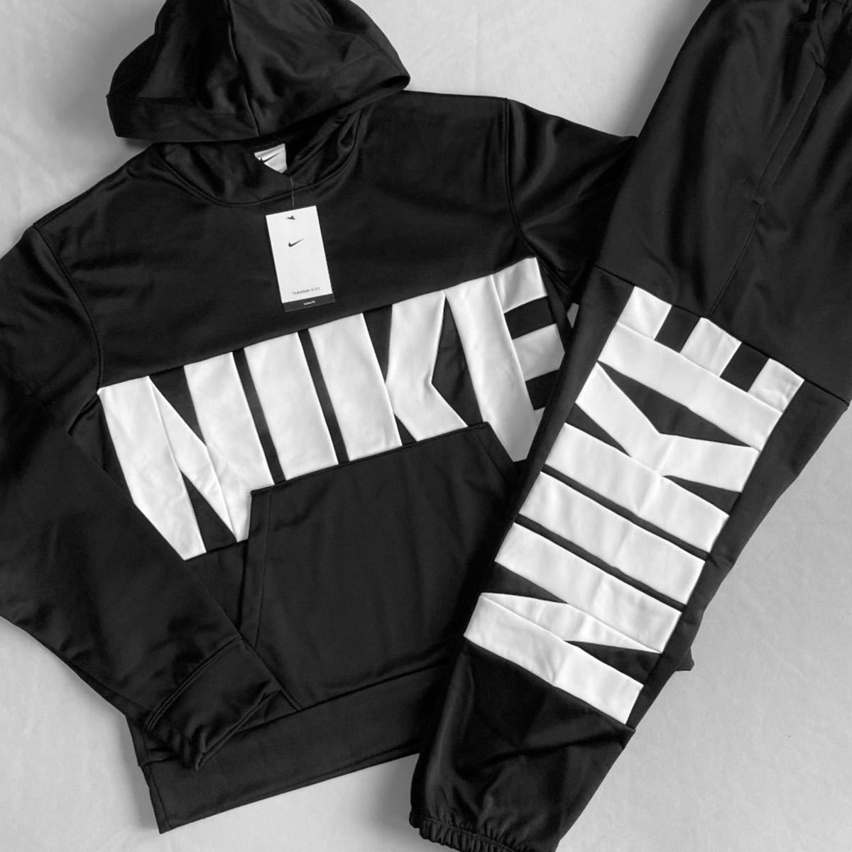 Paypayフリマ 新品 Nike ナイキ セットアップ パーカー スウェット L 上下 メンズ スウェットパンツ ジャージ 黒 白