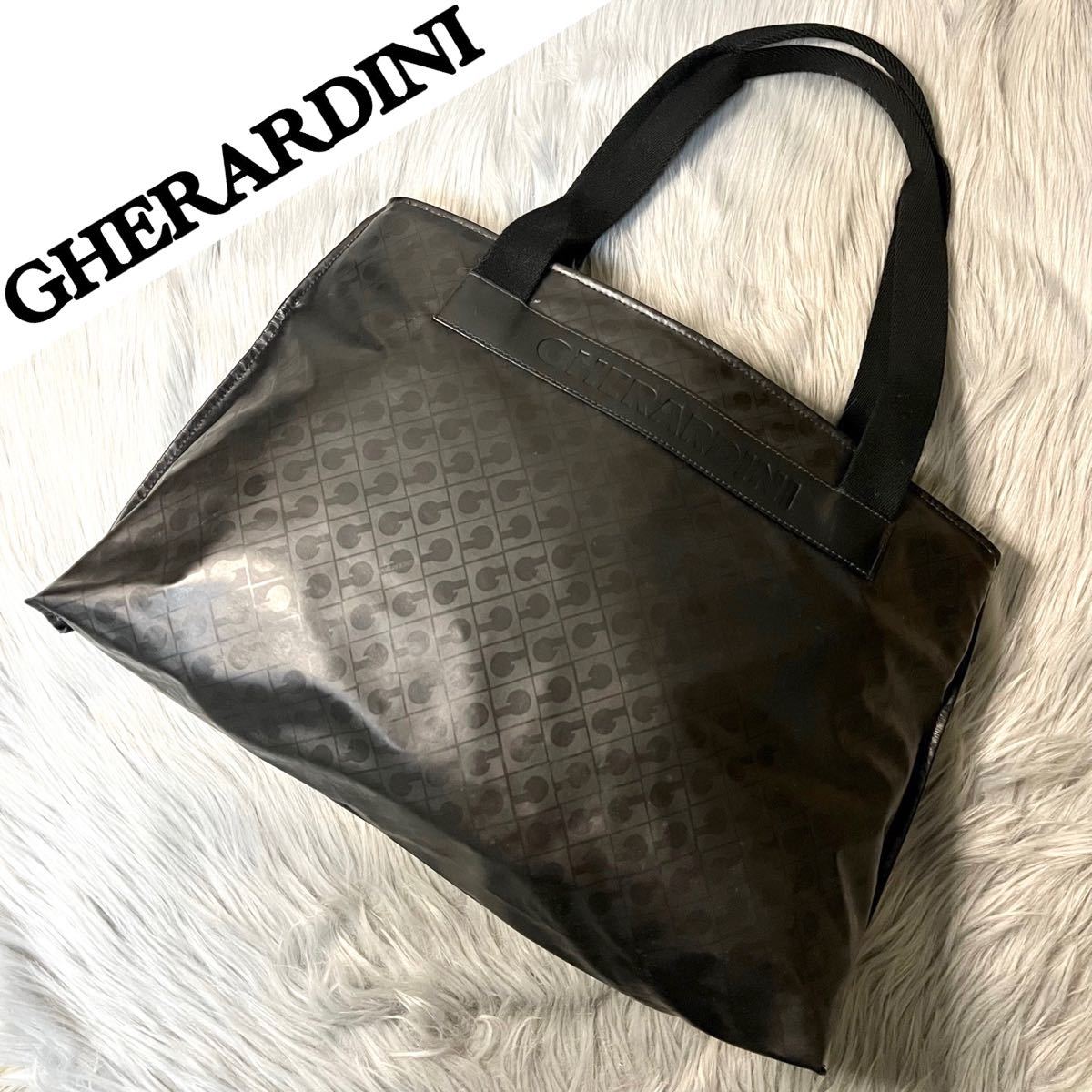 GHERARDINI】ゲラルディーニ 良品 総柄 ソフトシェル トートバッグ