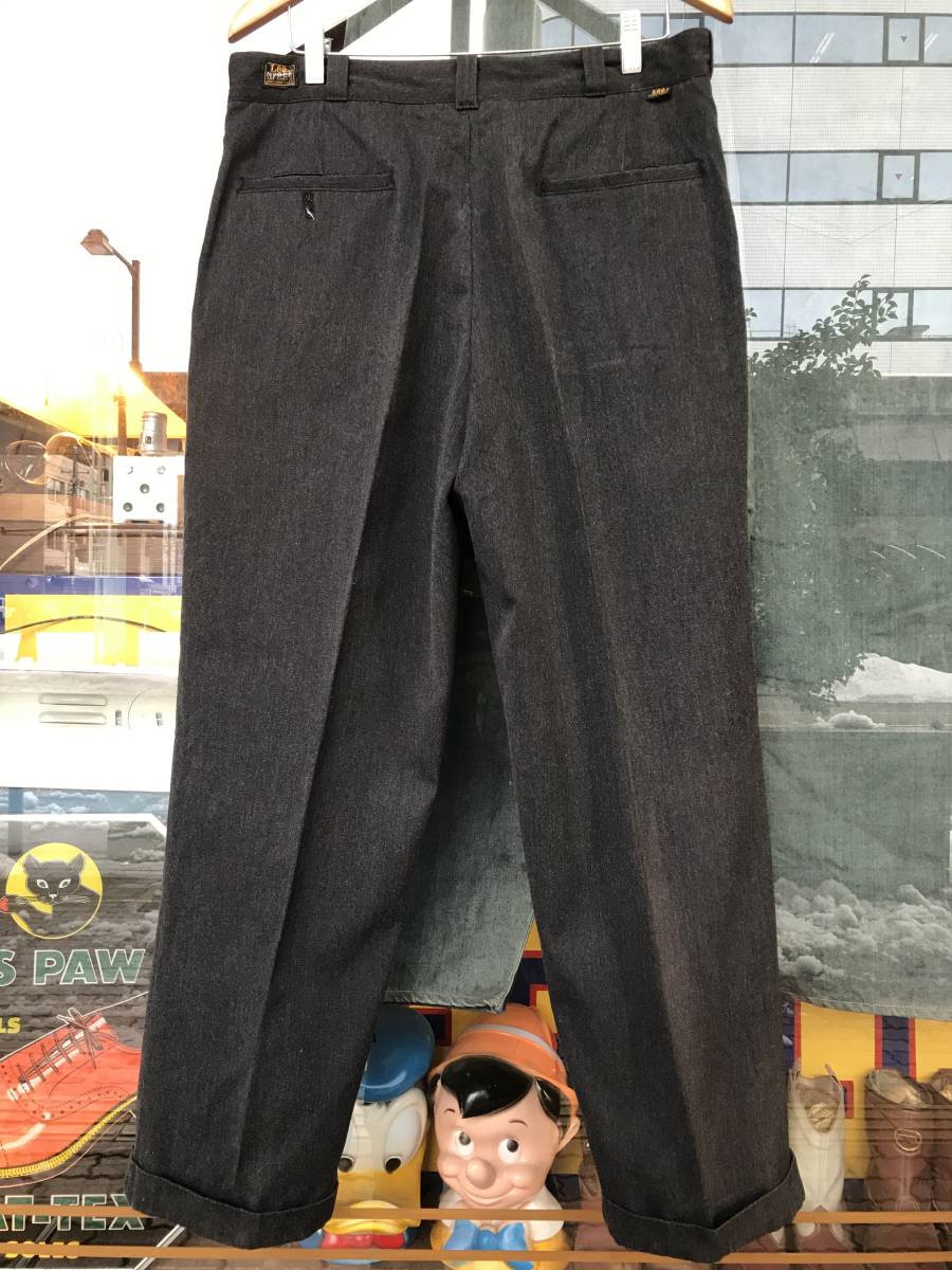 50S60S ビンテージ LEE NYOCO S&P 黒シャン ワークパンツ 35 X 30/黒 ...