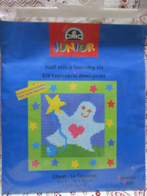 DMC JUNIOR Half stitch tapestry kit Kit rapisserie demi-point Chost-Le fatome_画像1