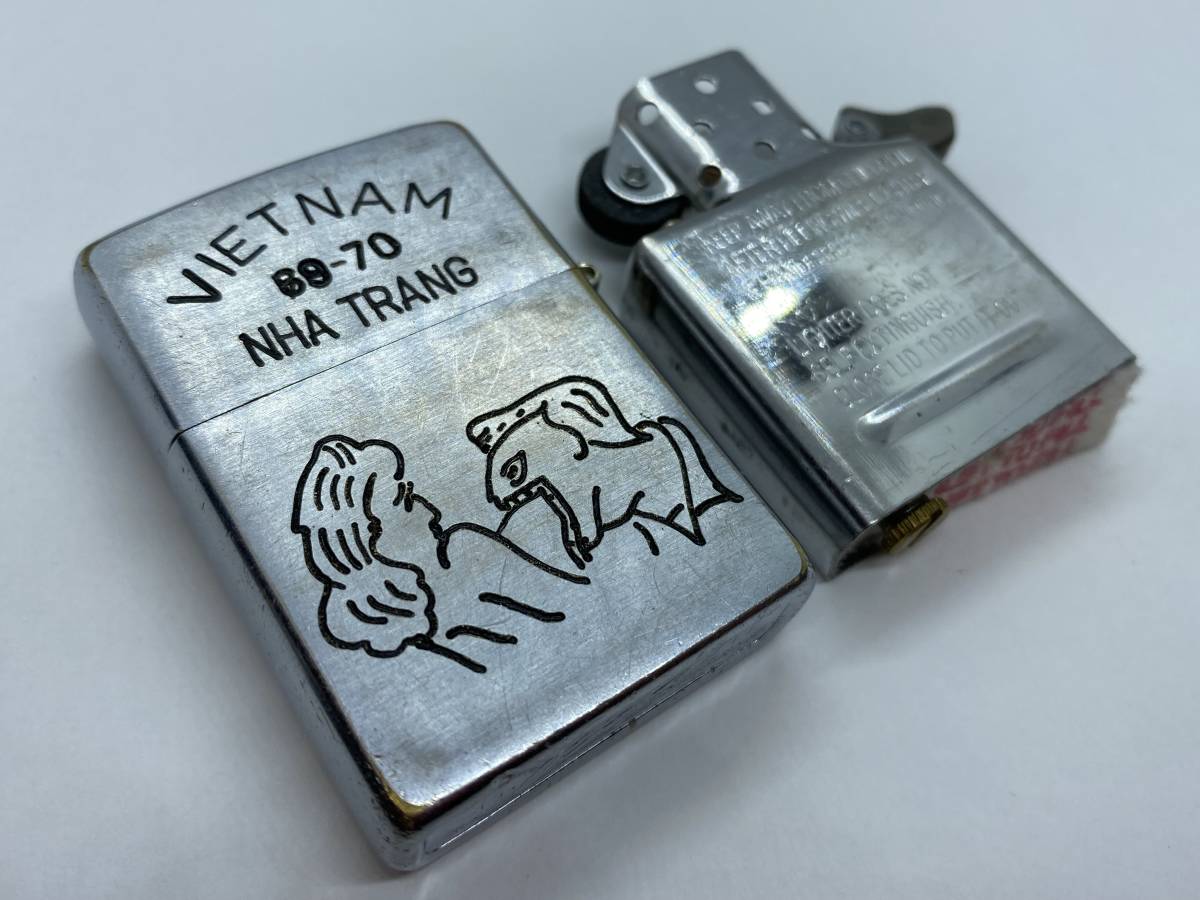 人気柄 エロ】中身新品 本物 1969年製 zippo VIET NAM ベトナムジッポ