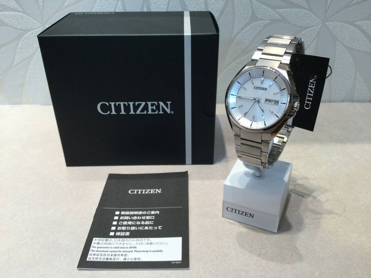 美品 メンズ アテッサ シチズン 【新品】CITIZEN ソーラー電波