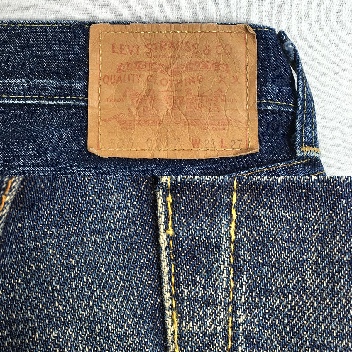 新しいスタイル LVC リーバイス LEVI'S 505-0217 ユーズド加工 TALONジップ セルビッチ L27 W28 ジーンズ