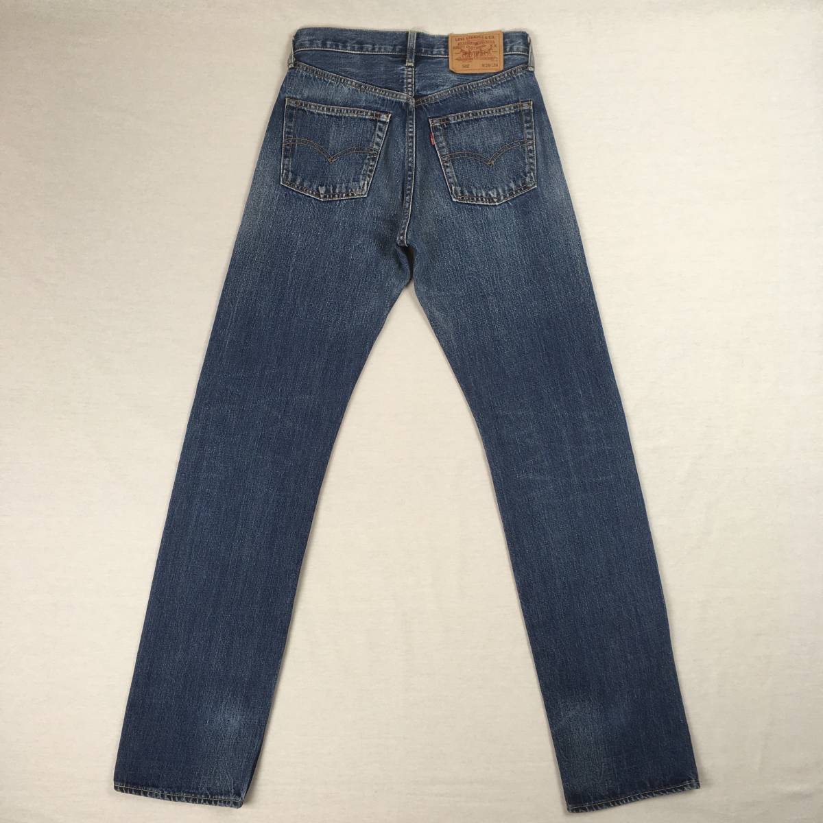 LEVI'S リーバイス 502XX BIG'E' 日本製 00年 デニム ジーンズ W29 L36 赤耳 復刻 TALON ジップフライ セルビッチ ユーズド加工_画像2